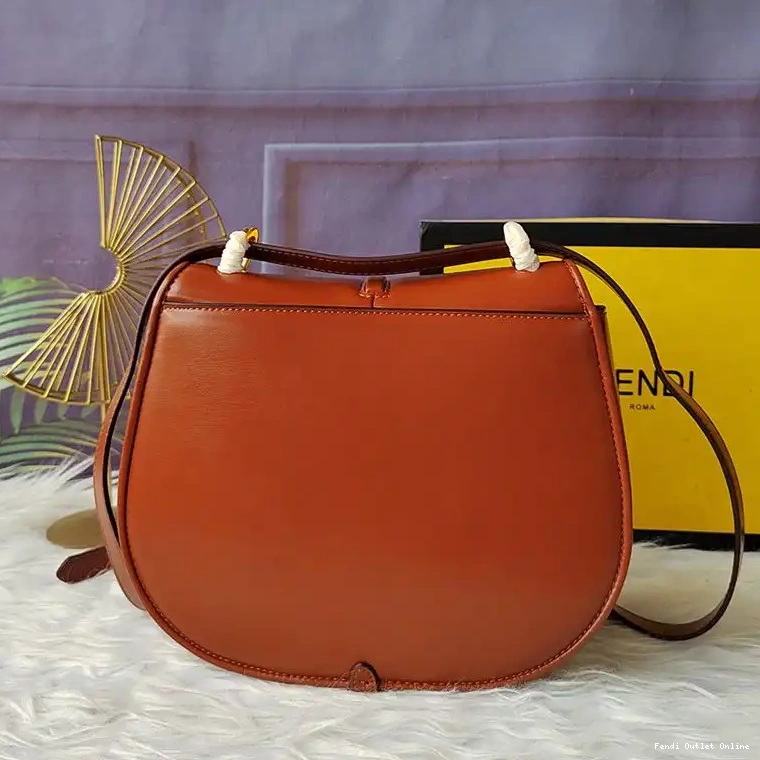Cheap In Medium C'mon Leather Bag Brown Fendi Calf 0617